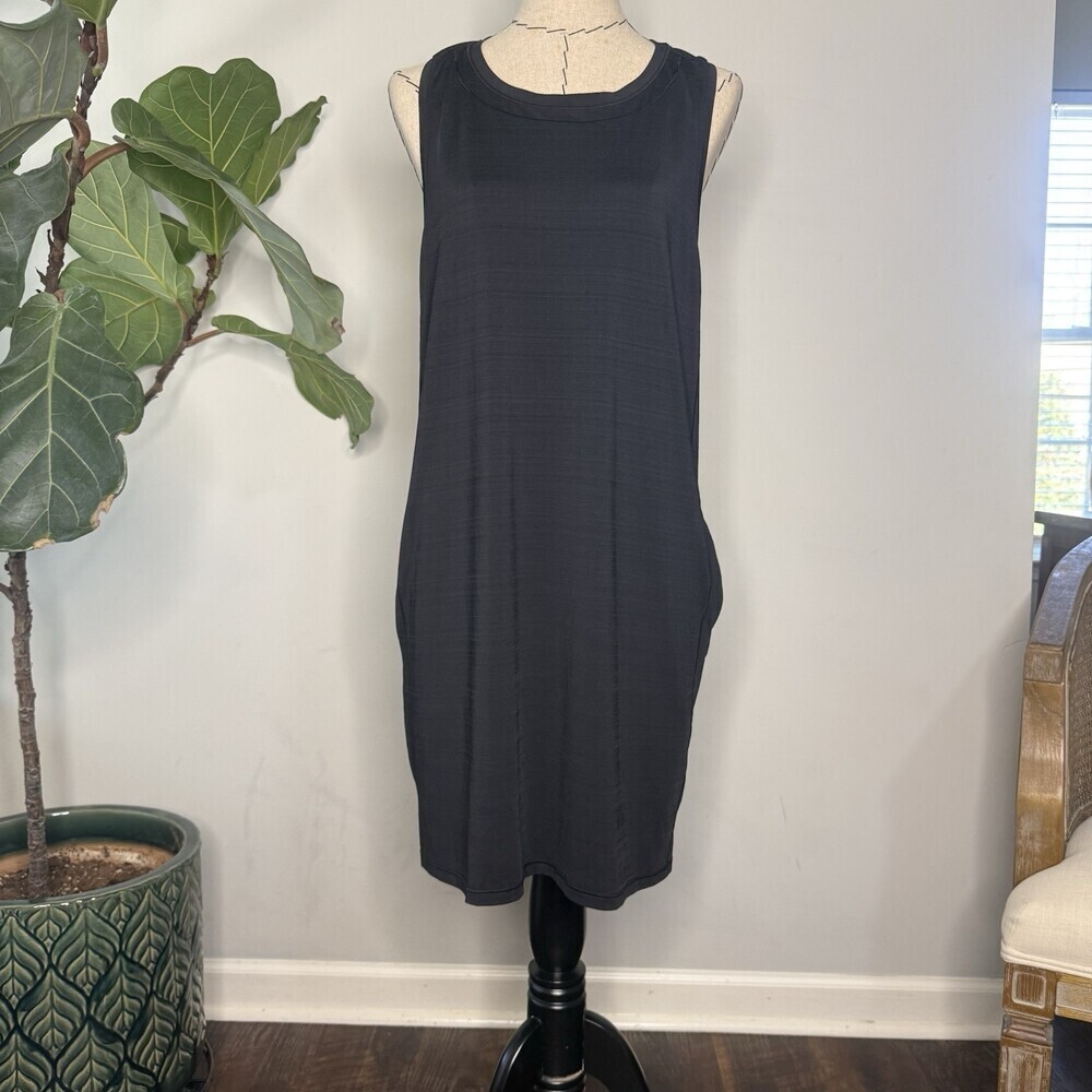 Athleta Racetrack Shift Dress L With Pockets Casual Comfy Coverup Athleisure